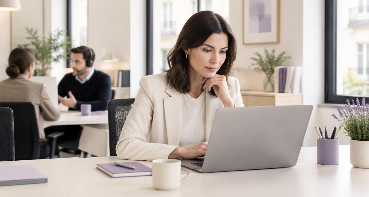 Responsable du service client travaillant avec une équipe dans un bureau lumineux